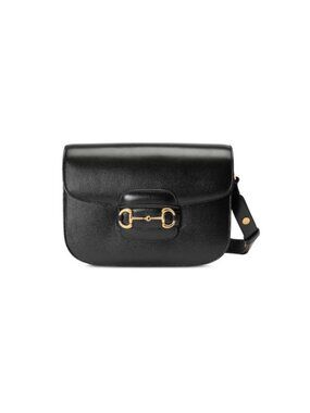 Gucci Horsebit 1955 Arabella Calfskin Crossbody Bag Black 815205
